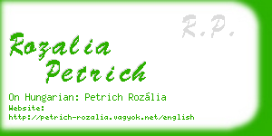 rozalia petrich business card