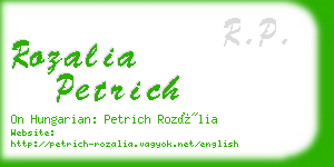 rozalia petrich business card